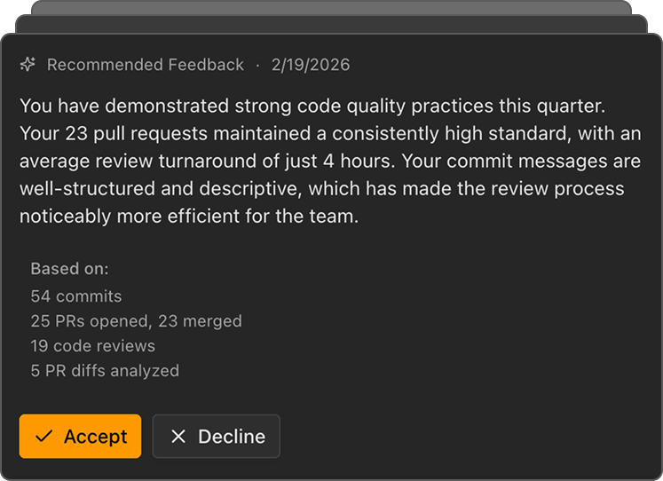 Recommended Feedback