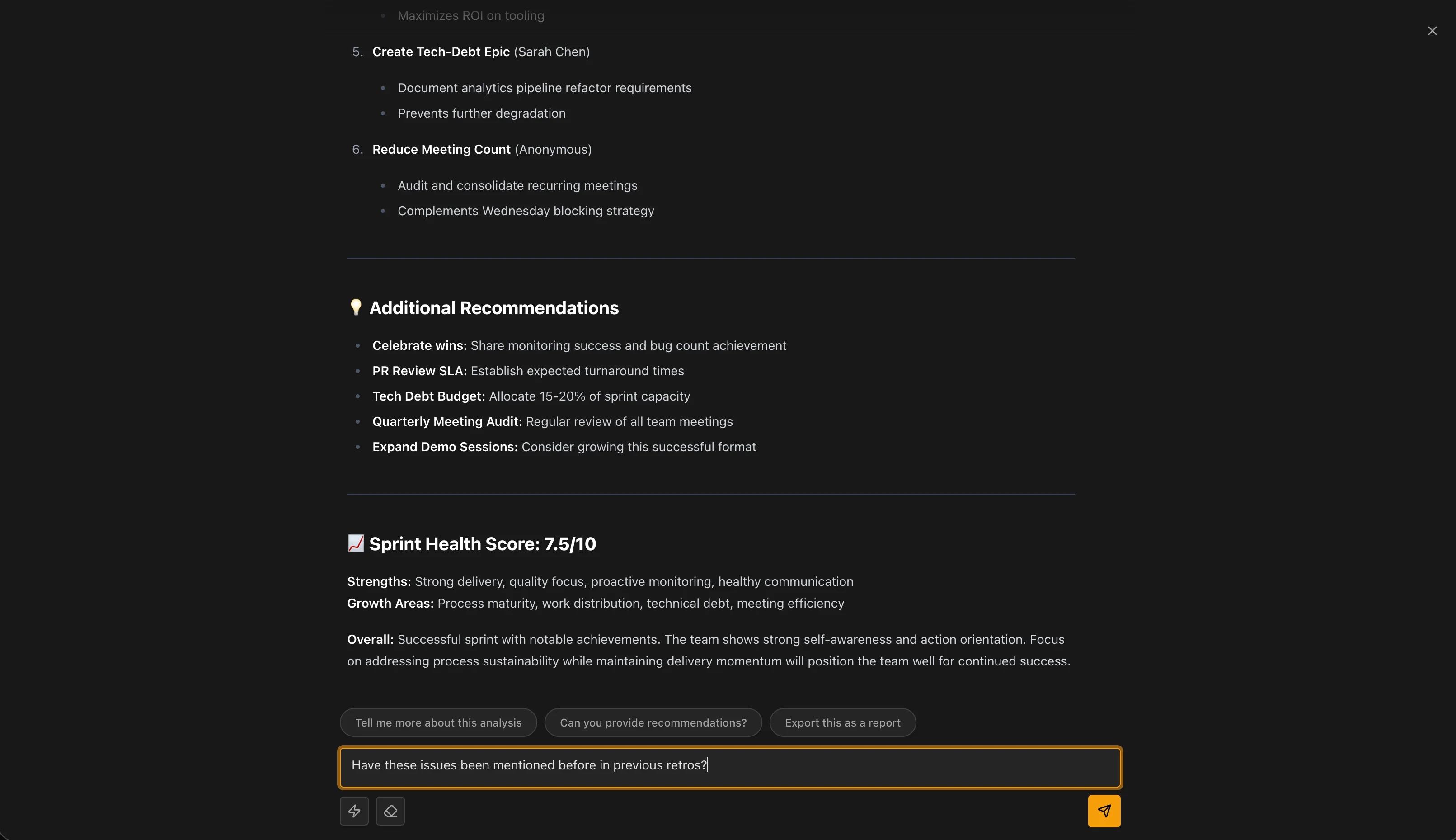 Retrospective Summary