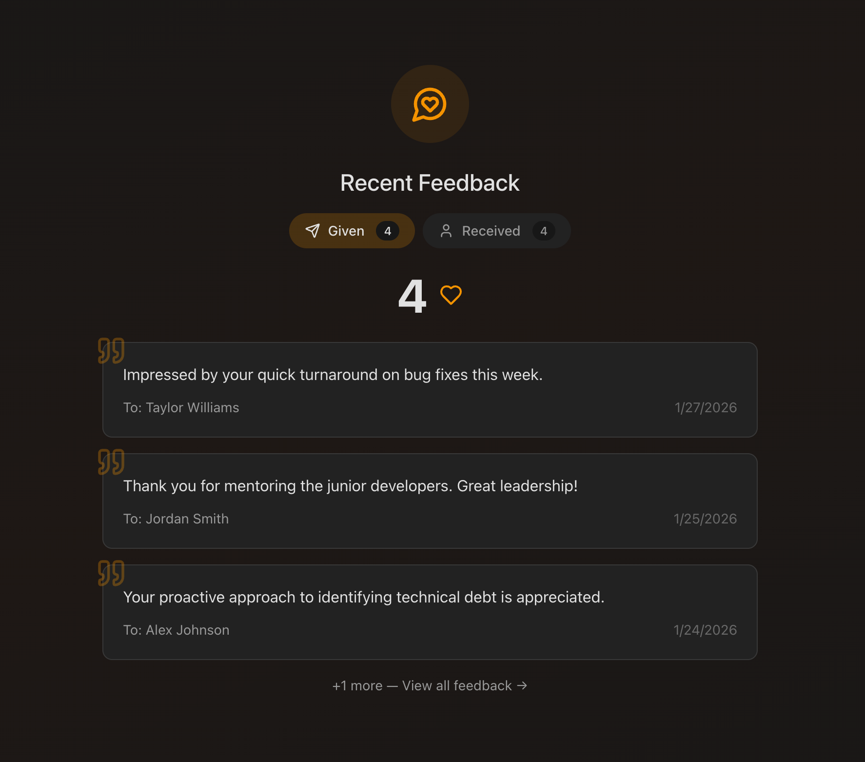 360° Performance Feedback